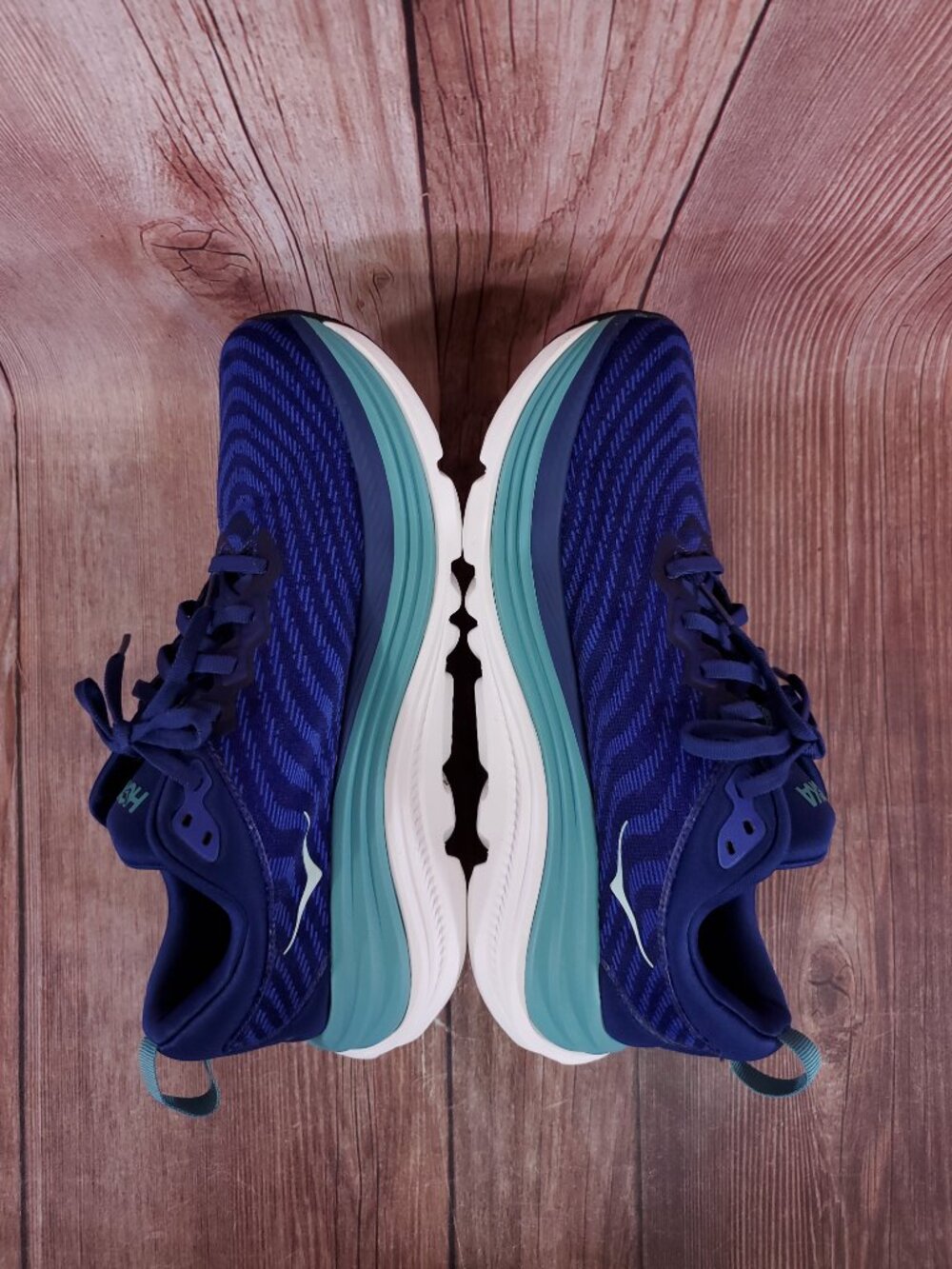 *READ* Hoka One One Gaviota 5 Womens 10 B Blue Running Shoes Sneakers 1134235 - Picture 11 of 15